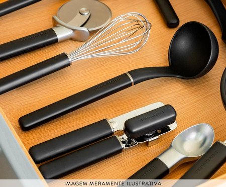 Abridor de Latas Dois em Um Kitchenaid Preto | Westwing