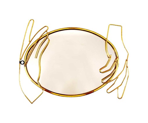 Espelho de Parede Candace - 35x26cm, Dourado | WestwingNow