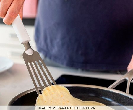 Espátula Perfurada em Aço Inox Kitchenaid Branca | Westwing