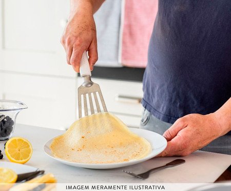 Espátula Perfurada em Aço Inox Kitchenaid Branca | Westwing