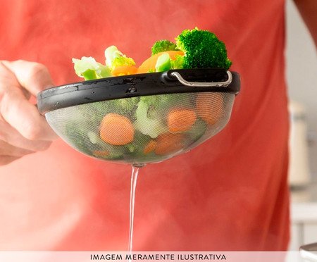 Peneira em Aço Inox Prática Kitchenaid Preto | Westwing