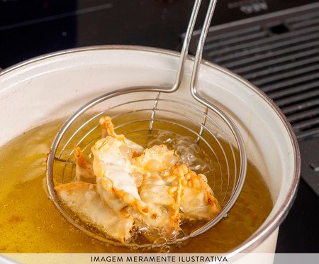 Escumadeira para Fritura em Aço Inox Kitchenaid Preta | Westwing