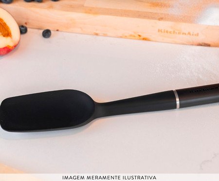 Espátula Clássica em Silicone Kitchenaid Preta | Westwing