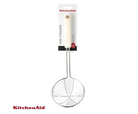 Escumadeira para Fritura em Aço Inox Kitchenaid Branca | Westwing