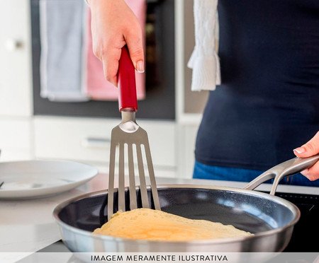 Espátula Perfurada em Aço Inox Kitchenaid Vermelha | Westwing