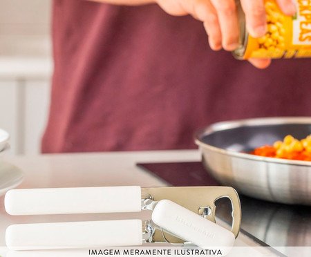 Abridor de Latas Dois em Um Kitchenaid Branco | Westwing