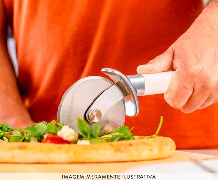 Cortador de Pizza Profissional em Inox Kitchenaid Branco | Westwing
