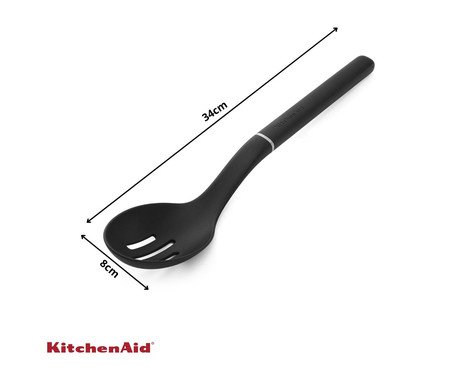 Colher Perfurada para Servir em Nylon Kitchenaid Preta | Westwing