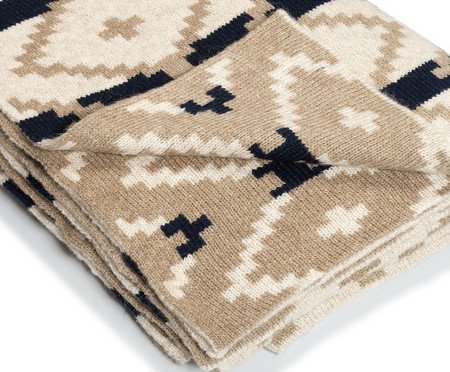 Manta Chevron Pérola e Índigo | Westwing