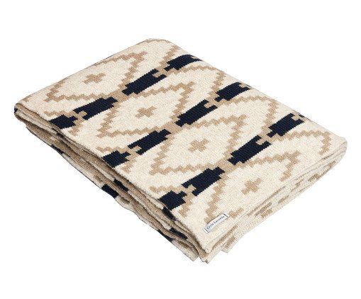 Manta Chevron Pérola e Índigo, multicolor | WestwingNow