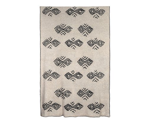 Manta Coruja Caçadora Preto e Pérola, multicolor | WestwingNow