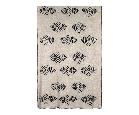 Manta Coruja Caçadora Preto e Pérola | Westwing