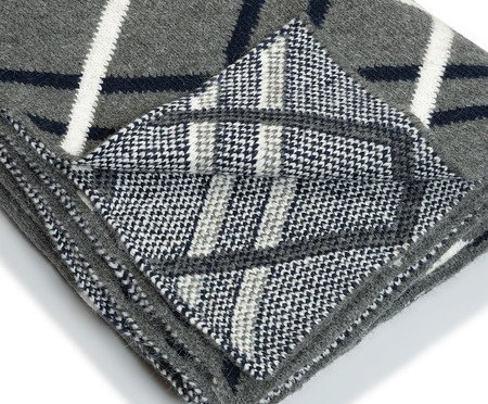 Manta Yara Jaguar Pérola e Índigo | Westwing