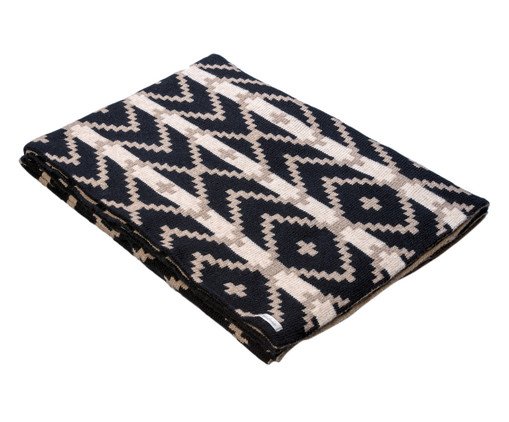 Manta Chevrons Preta, multicolor | WestwingNow