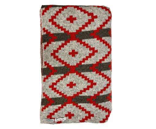 Manta Chevrons Dove e Acerola, multicolor | WestwingNow