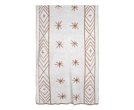 Manta O Olhar No Céu Pérola e Caramelo | Westwing