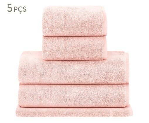 Jogo de Toalhas Colors Figo - 5 Pçs, Rose | WestwingNow