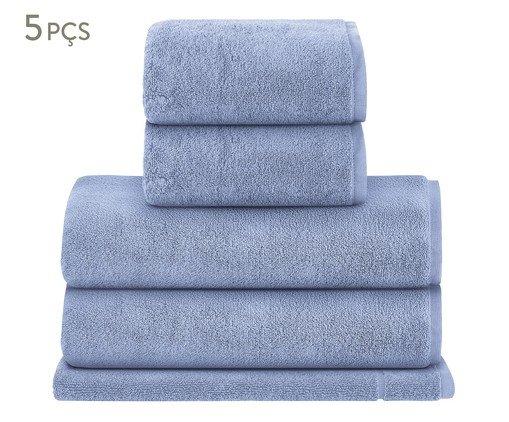 Jogo de Toalhas Colors Ardósia - 5 Pçs, blue | WestwingNow
