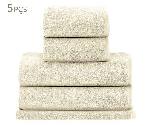 Jogo de Toalhas Colors Rice - 5 Pçs, Raw | WestwingNow