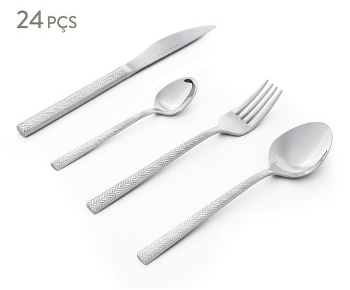 Jogo de Talheres Luna - 24 Pçs, silver or metallic | WestwingNow