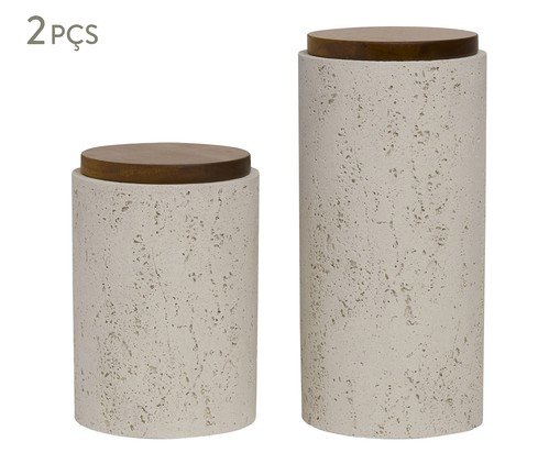 Jogo de Potes Decorativos Heimdall, beige | WestwingNow