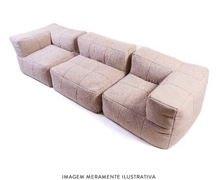 Puff-Poltrona Central Garden Bege | Westwing