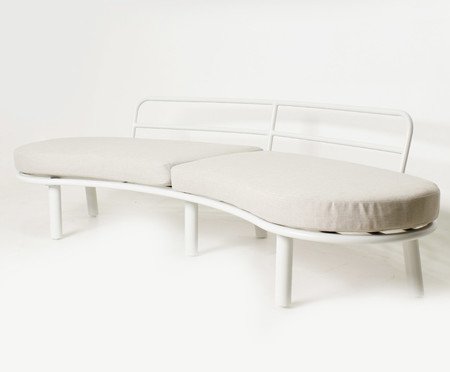 Sofá Allu Feel Bege e Branco | Westwing