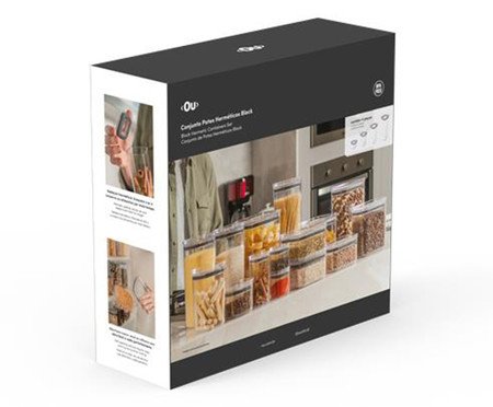 Jogo de Potes Herméticos Block Natural | Westwing