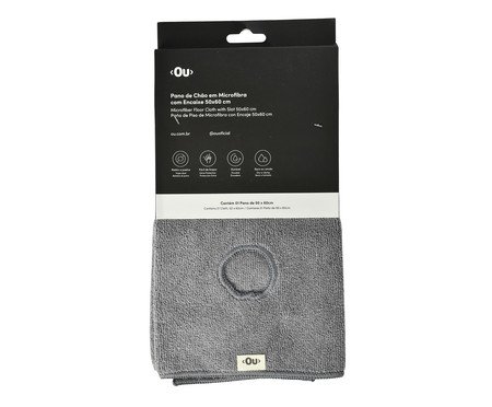 Pano de Chão com Encaixe Flow Chumbo | Westwing