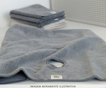 Pano de Chão com Encaixe Flow Chumbo | Westwing