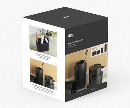 Jogo para Bancada de Banheiro Bold Preto | Westwing