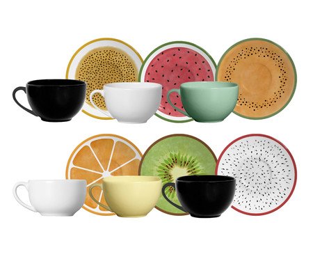 Jogo de Xícaras de Chá Mix Salada de Fruta | Westwing