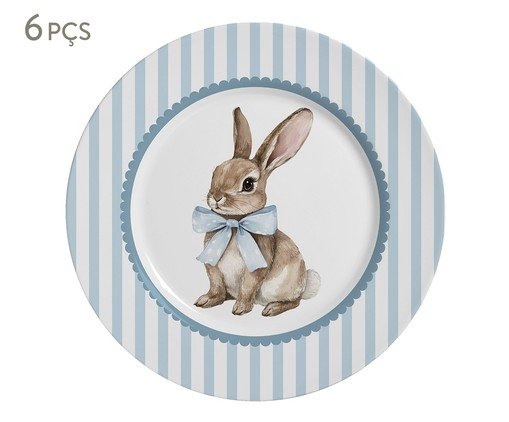 Jogo de Pratos de Sobremesa Laços de Páscoa Azul, blue | WestwingNow