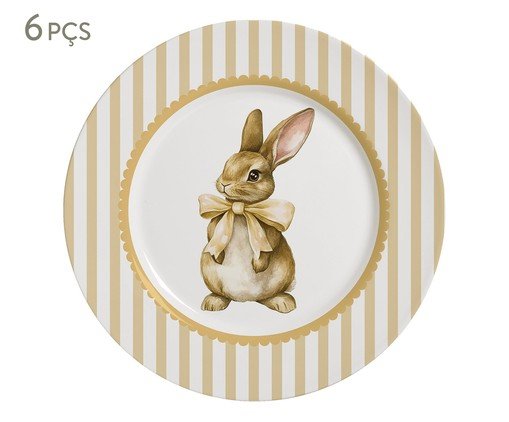 Jogo de Pratos de Sobremesa Laços de Páscoa Amarelo, yellow | WestwingNow