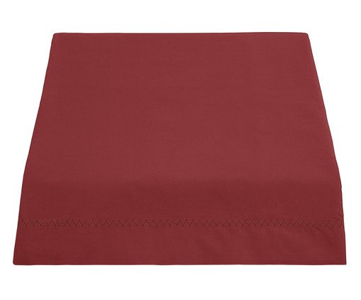 Lençol Superior Sem Elástico Colors Merlot 200 Fios, red | WestwingNow