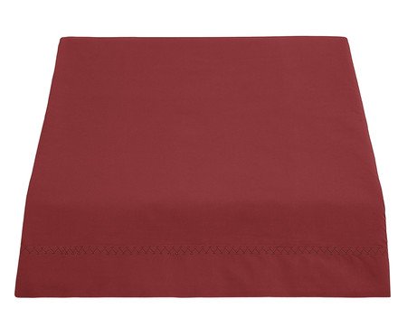 Lençol Superior Sem Elástico Colors Merlot 200 Fios | Westwing