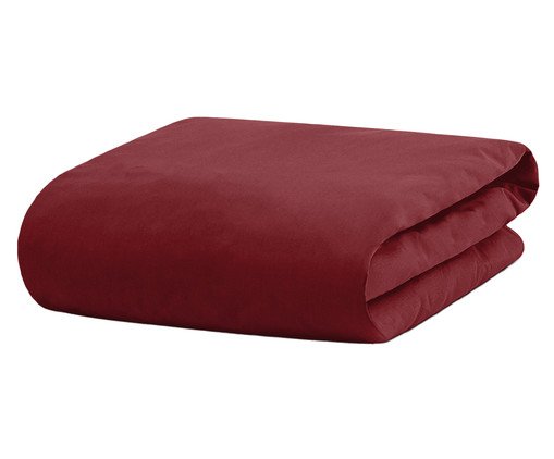 Lençol Inferior Com Elástico Colors Merlot 200 Fios, red | WestwingNow