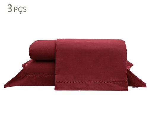 Jogo de Lençol Colors Merlot 200 Fios, red | WestwingNow