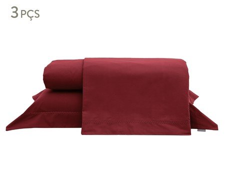 Jogo de Lençol Colors Merlot 200 Fios | Westwing