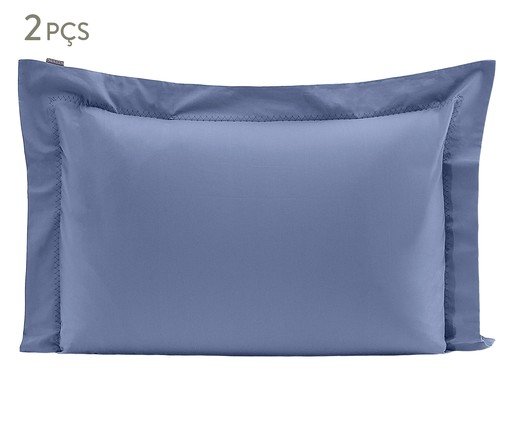 Jogo de Fronhas Bordadas Colors Ardósia Stone 200 Fios, blue | WestwingNow