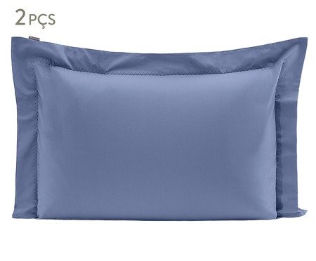 Jogo de Fronhas Bordadas Colors Ardósia Stone 200 Fios | Westwing