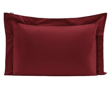Fronha Bordada Colors Merlot 200 Fios | Westwing