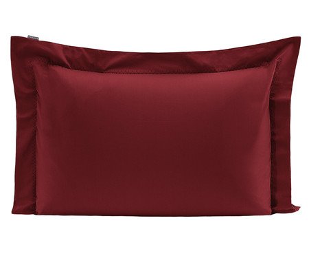 Fronha Bordada Colors Merlot 200 Fios | Westwing
