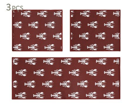 Jogo de Tapetes de Cozinha Lagostas - 3 Pçs | Westwing