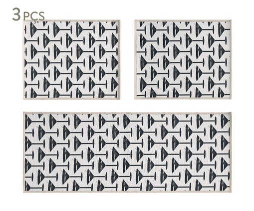 Jogo de Tapetes de Cozinha Martini - 3 Pçs, grey | WestwingNow
