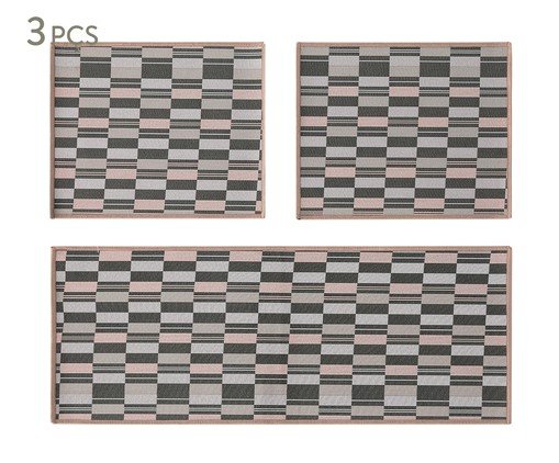 Jogo de Tapetes de Cozinha Vivazzi - 3 Pçs, beige | WestwingNow