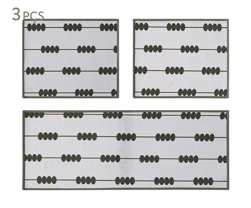 Jogo de Tapetes de Cozinha Azeitonas - 3 Pçs, green | WestwingNow