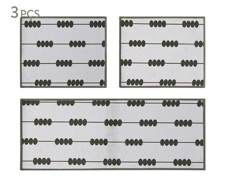 Jogo de Tapetes de Cozinha Azeitonas - 3 Pçs | Westwing