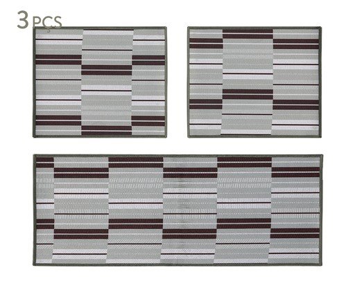 Jogo de Tapetes de Cozinha Minori - 3 Pçs, grey | WestwingNow