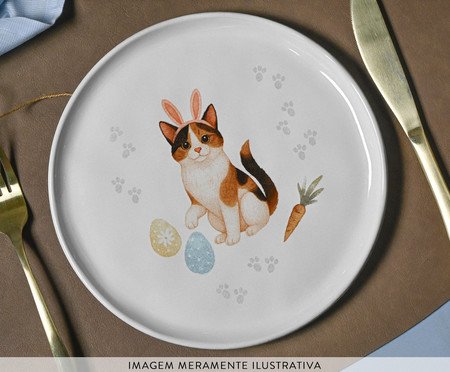 Jogo de Pratos para Sobremesa Bio Gatinhos | Westwing